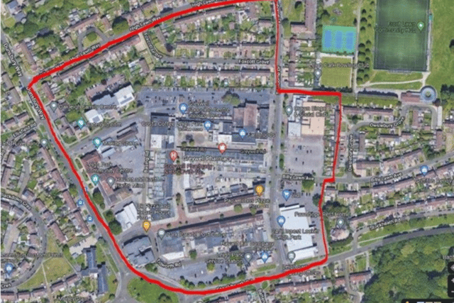 The dispersal order issued for the Greywell Centre area.