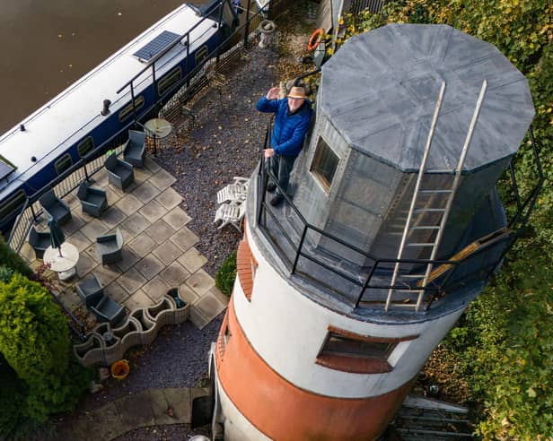 Phil Austin has built a lighthouse in the middle of Salford - 30 miles away from the nearest coast.