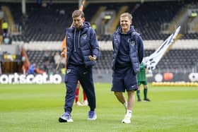 Callum Lang, left, and Matt Ritchie both start for Pompey today at Hull