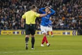 Freddie Potts can't believe referee Anthony Backhouse's decision not to award Pompey a second-half penalty against Hull