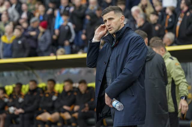 John Mousinho praised Pompey's second-half display after a 1-1 draw at Hull. Picture: Jason Brown/ProSportsImages