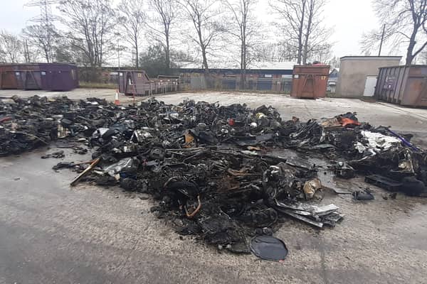 The aftermath of the blaze at the Bristol Avenue tip