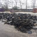 The aftermath of the blaze at the Bristol Avenue tip