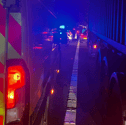 An ambulance and two police cars were blocked from reaching the scene of a crash on the M3 last night. Some motorists started driving on the hard shoulder to try and avoid traffic.