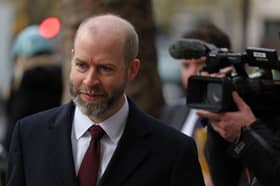 Britain's Business, Energy and Industrial Strategy Secretary Jonathan Reynolds arrives to give evidence to the Post Office Horizon IT Inquiry. Credit: ADRIAN DENNIS/AFP via Getty Images