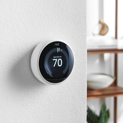 Google's Nest Thermostat learns your heating routine and then makes it more efficient