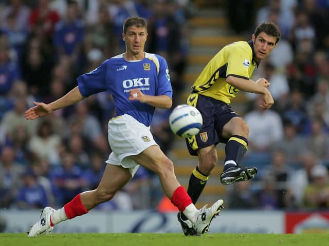 Gregory Vignal (L) has been linked with taking over the manager's job at QPR. He played for Pompey in the 2005/06 Premier League season. (Photo by Mike Hewitt/Getty Images)