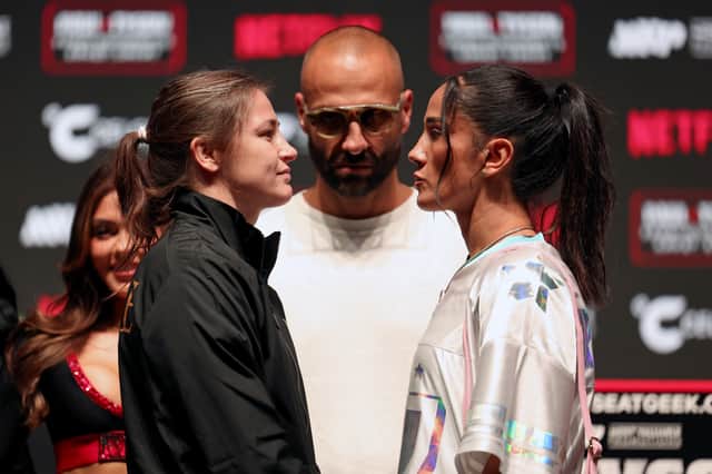 The rematch of Katie Taylor vs Amanda Serrano is on the undercard for the Paul vs Tyson fight. Photo: Brett Carlsen/Getty Images for Netflix 2024