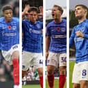 From left to right: Kusini Yengi, Callum Lang, Matt Ritchie and Freddie Potts are among the players Pompey writer Jordan Cross has been rating for the season so far.
