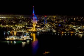 The Spinnaker Tower and Portsmouth Guildhall will be lit up in Ukraine's national colours to mark 1,000 days since the Russian invasion.