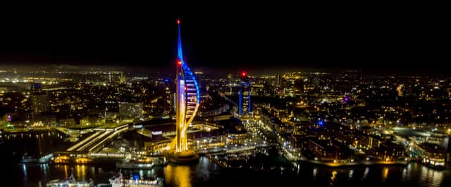 The Spinnaker Tower and Portsmouth Guildhall will be lit up in Ukraine's national colours to mark 1,000 days since the Russian invasion.