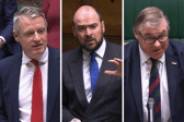 Britain's armed forces are under a recruitment crisis, the government has said. Opposition MPs have challenged the MoD about how this will be resolved. From Left: Luke Pollard MP, Richard Holden MP and Mark Francois MP.