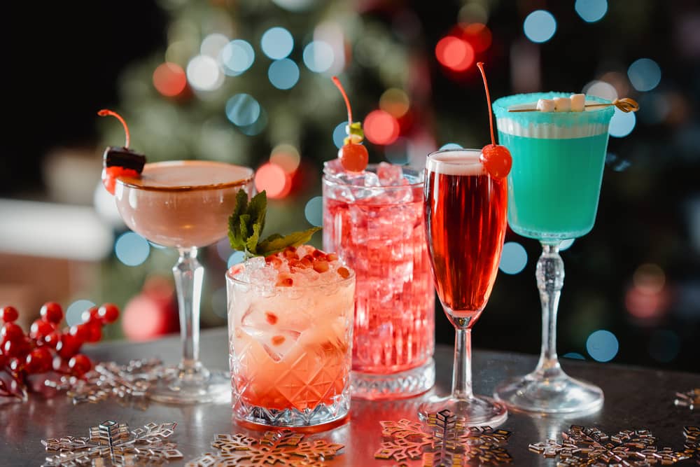 A exciting Christmas cocktail menu at a famous restaurant chain