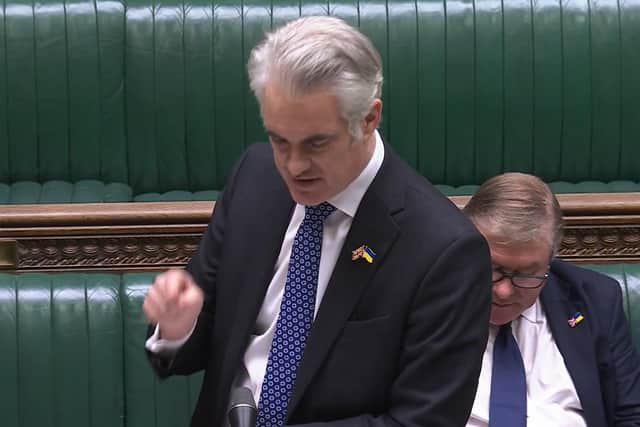 Shadow defence secretary James Cartlidge was aghast by the announcement in the House of Commons, saying it was a political choice to decommission the ships and not a financial one.