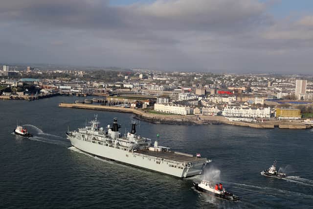 HMS Bulwark, a former Royal Navy flagship.