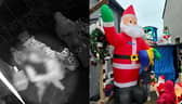 Thief steals giant Santa from charity Christmas display.