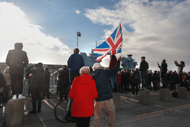 Thousands of people came out to see the aircraft carrier when she was last in Liverpool.