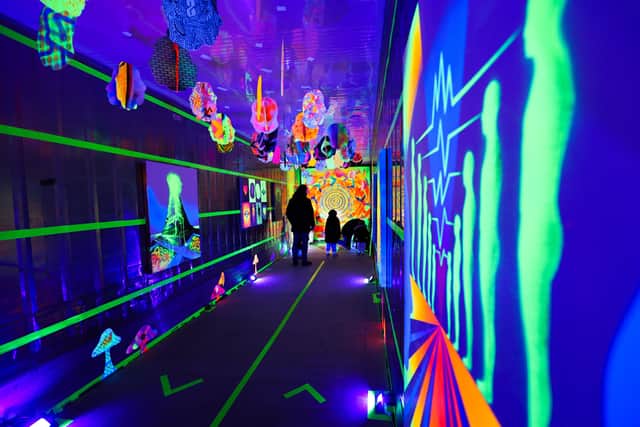 Visitors could enter a room with many fluorescent colours at Hilsea Lido. Picture: Marcin Jedrysiak