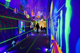 Visitors could enter a room with many fluorescent colours at Hilsea Lido. Picture: Marcin Jedrysiak