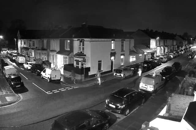 Windows were smashed in Northgate Avenue 