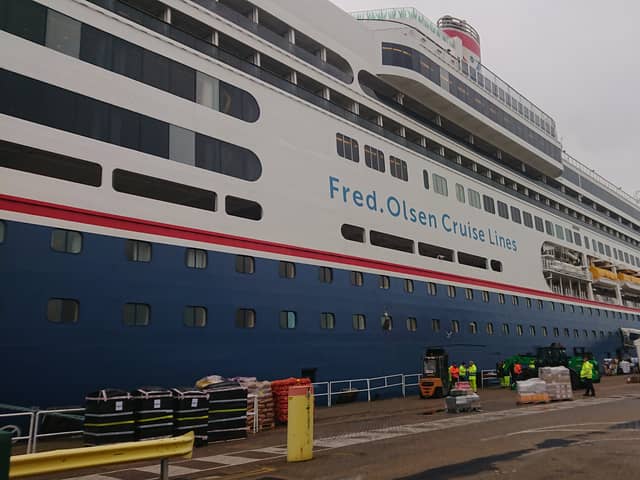 The luxurious cruise ship MS Borealis visited Portsmouth International Port on November 23, 2024, while the UK was being hit by Storm Bert. Fred Olsen will be running 14 cruise calls from Portsmouth this Winter season, taking tourists to the Canaries, Norway to see the Northern Lights, Caribbean, Spain and Portugal.
