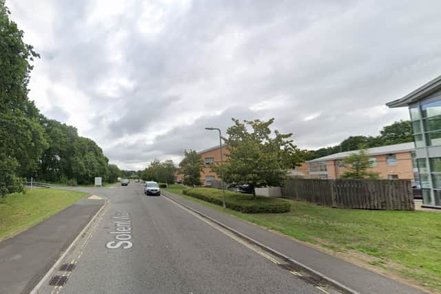 The van crash took place in Solent Way, Whiteley, on Monday (November 25).