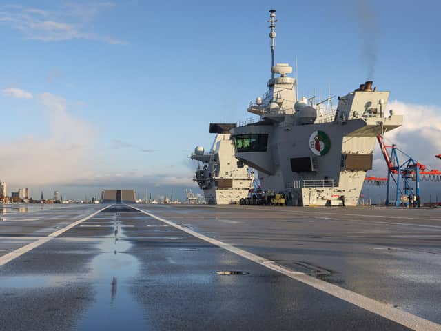HMS Queen Elizabeth will be returning to Portsmouth following a visit to Hamburg, Germany.