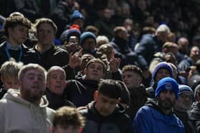 Pompey fans in darkness at Fratton Park