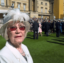 Jean Louth, a tireless campaigner who got a memorial built honouring Portsmouth's Second World War dead and civilians, has died at the age of 91. Pictured is her at Buckingham Palace, attending a garden party for Queen Elizabeth II.