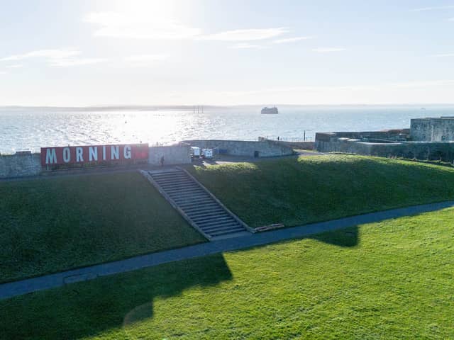 A sign has appeared on Castle Field hinting at one of next year's Victorious Festival headliners