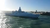 HNLMS Friesland sailing towards HMNB Portsmouth this morning, where she was joined by her sister ship HNLMS Groningen.