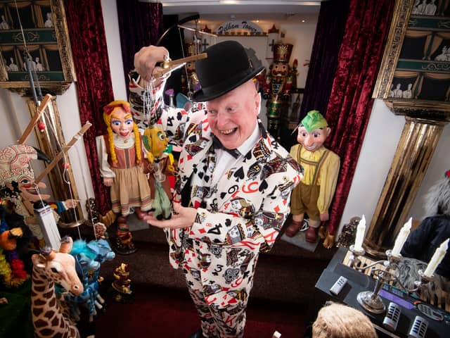 Magician and Punch and Judy entertainer Martin Scott Price at his Blackpool Puppet Museum