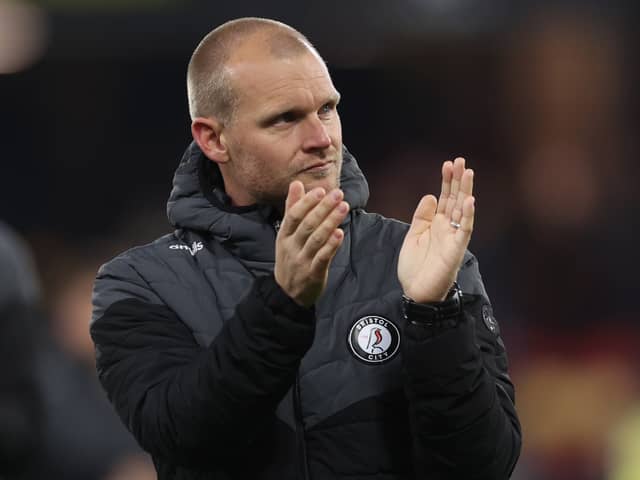 Bristol City boss Liam Manning  was in the running to become Pompey boss before John Mousinho’s arrival (Photo by Julian Finney/Getty Images).