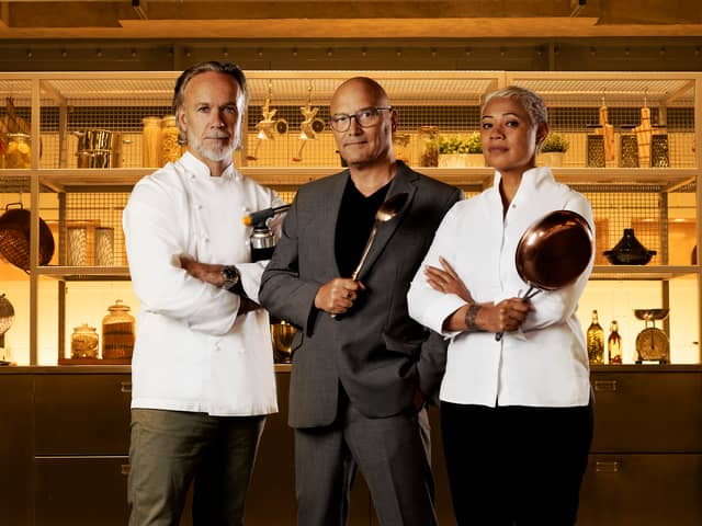 Marcus Wareing, Gregg Wallace and Monica Galetti present MasterChef: The Professionals