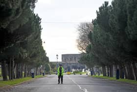 Police on the scene said a controlled explosion will be carried out later today thanks to their Explosive Ordnance Disposal team. 