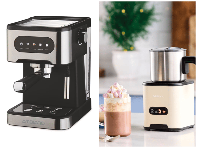 An espresso machine and hot chocolate maker are on offer in Aldi later this week