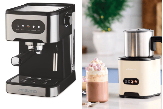 An espresso machine and hot chocolate maker are on offer in Aldi later this week