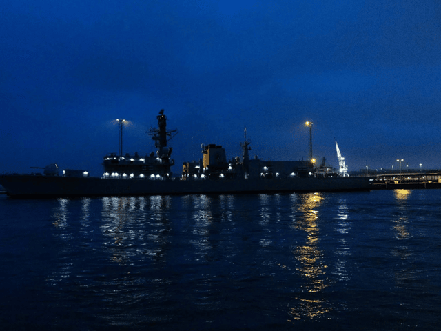 Portsmouth-based Royal Navy frigate HMS Iron Duke was heavily involved in Exercise Freezing Winds in the Baltic Sea, organised by Nato. Pictured is her at Tallinn Naval Base, Estonia.