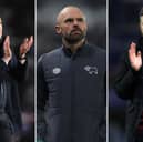 John Mousinho's win percentage as Pompey manager compared to Derby County's Paul Warne and Middlesbrough boss Michael Carrick. (Image: Mike Hewitt, Pete Norton and Catherine Ivill/Getty Images)