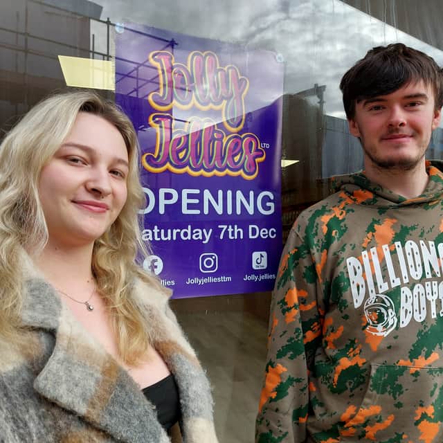 Isaac and Grace will be opening Jolly Jellies on Saturday in Wellington Way, Waterlooville.