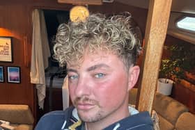 Sailor Ed Coll who lives in a yacht in Portsmouth said he was up all night listening to the howling winds of Storm Darragh and is "just riding out on coffee at the moment".