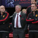 Mike Phelan, left, alongside Sir Alex Ferguson, centre, and Rene Meulensteen, right, during the 2011 Champions League final between Manchester United and Barcelona.