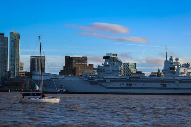 The Royal Navy flagship, HMS Prince of Wales, is returning home to Portsmouth after receiving the freedom of the city in Liverpool. She will be making preparations for her Indo-Pacific deployment next year.