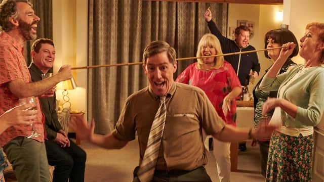 A moment from the final episode of Gavin and Stacey which airs on Christms Day 2024.