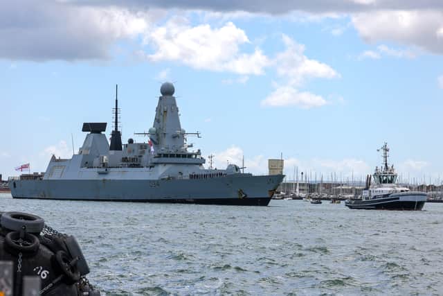 The mysterious shipbuilding project to produce Type 83 destroyers has reached the concept phase, with the aim of the vessels eventually replacing their Type 45 counterparts. Pictured is the Portsmouth-based Type 45 destroyer HMS Diamond.