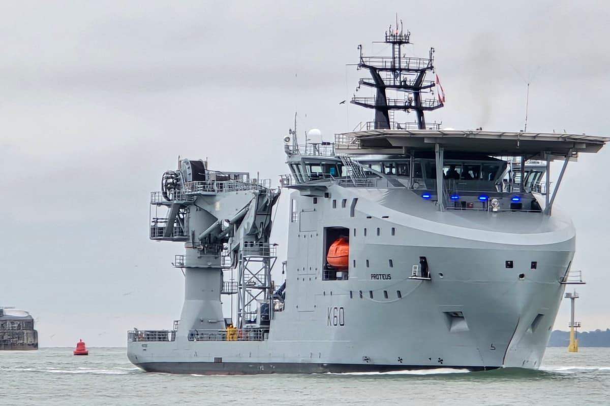 Rn Rfa Ships Sophisticated surveillance ship RFA Proteus sails into city