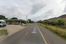 The incident took place in Broom Way, Lee-on-the-Solent, opposite the BP garage. A woman was flashed by a man with a "dirty looking face" while walking her dog.