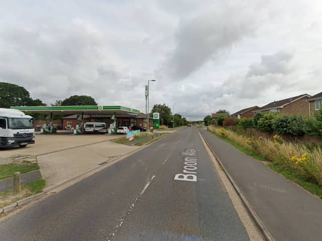The incident took place in Broom Way, Lee-on-the-Solent, opposite the BP garage. A woman was flashed by a man with a "dirty looking face" while walking her dog.