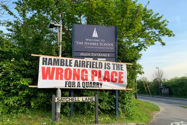 Thousands of people objected the plan for a quarry at Hamble Airfield