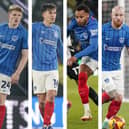 Pompey’s Terry Devlin, Tom McIntyre, Josh Murphy and Connor Ogilvie have been blamed for the goals conceded at Derby.

